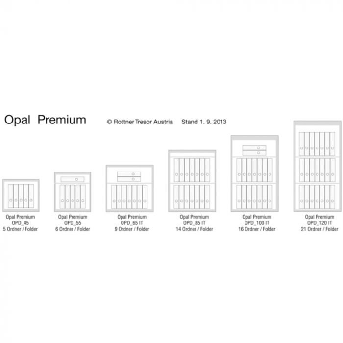 Seif Antifoc și Antiefracție Rottner Opal Fire Premium OPD 120 EN1 Închidere Cifru Mecanic Gri Deschis [3]