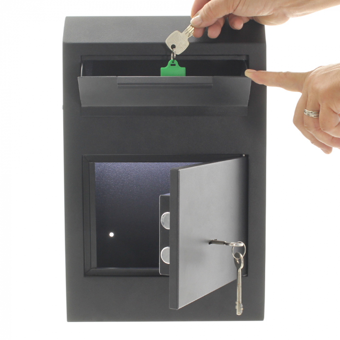 Seif cu Fantă Rottner Cashmatic Basic Închidere Cheie Antracit [3]
