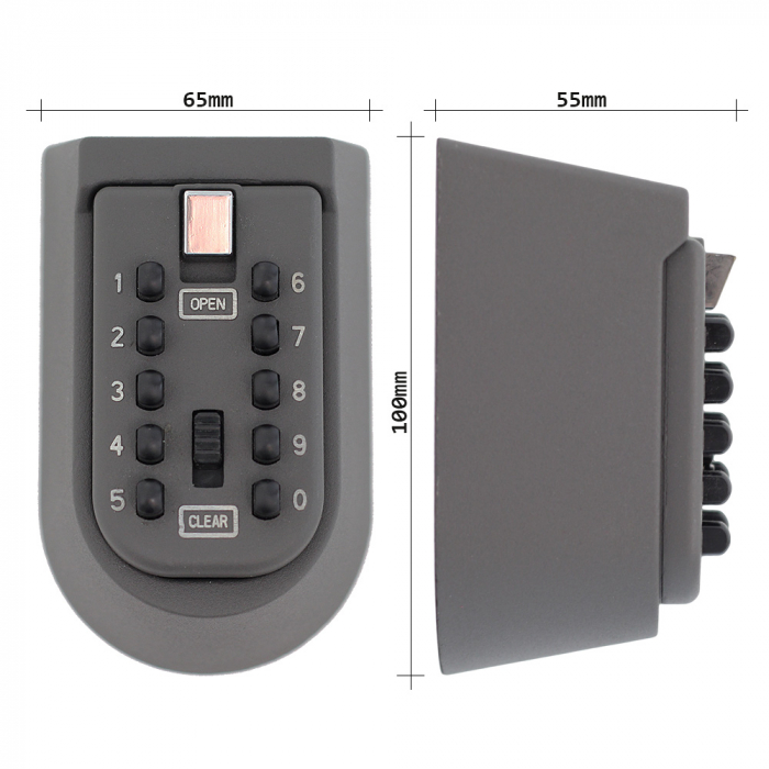 Seif pentru Chei Rottner Key Keeper cu Cifru Mecanic Negru [3]