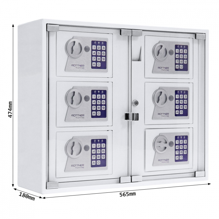 Seif pentru Chei Rottner Key System 6 Închidere Electronică pentru Exterior Alb [4]