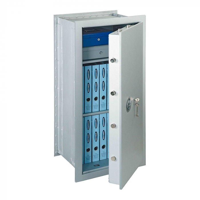 Seif Perete Antiefracţie Rottner Stone GSE 100 Premium EN1 Închidere cu Cifru Mecanic Alb [1]