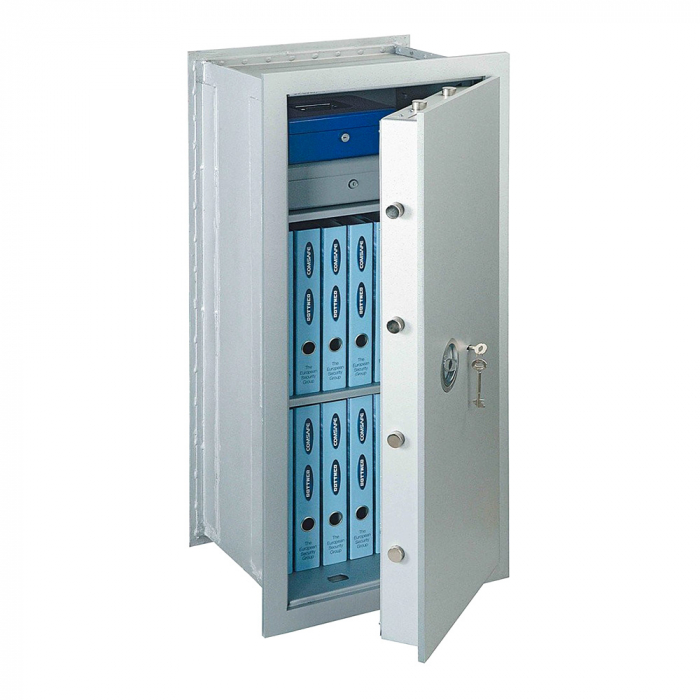 Seif Perete Antiefracţie Rottner Stone GSE 100 Premium EN1 Închidere Electronică Alb [1]