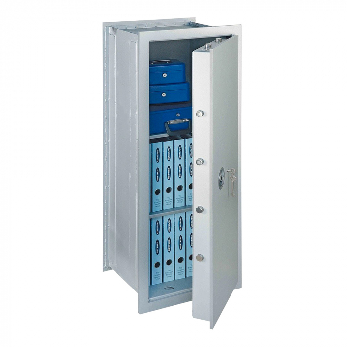 Seif Perete Antiefracţie Rottner Stone GSE 120 Premium EN1 Închidere cu Cifru Mecanic Alb [1]