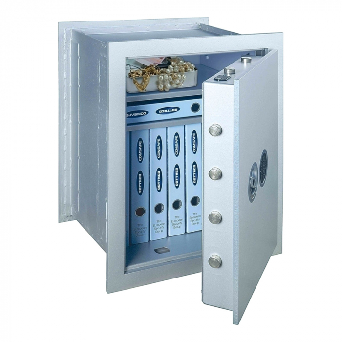 Seif Perete Antiefracţie Rottner Stone GSE 70 Premium EN1 Închidere Electronică Alb [1]