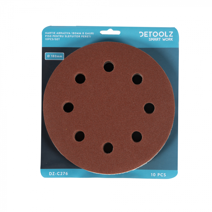 Set 10 hartie abraziva P150 8gauri 180mm [4]