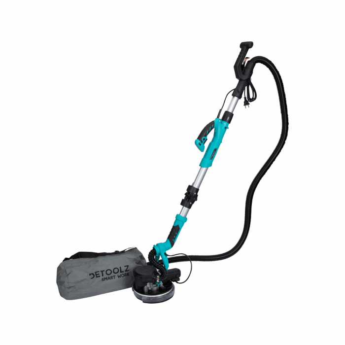 Slefuitor pentru pereti pliabil cu LED si aspirator Detoolz DZ-C206 + valiza de transport 750W Ø225mm [4]