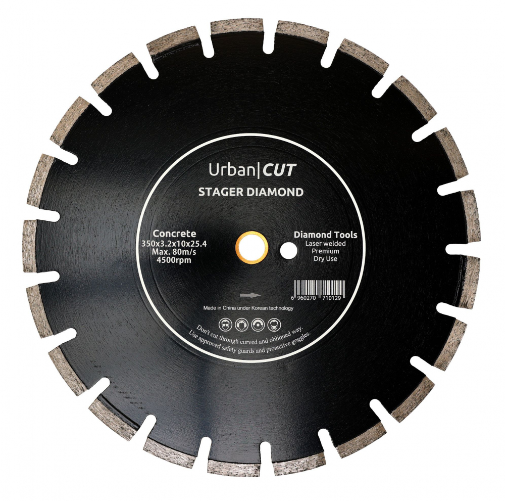 Disc diamantat Stager URBAN CUT 350x3.2x10x25.4-P pentru beton/asfalt [1]