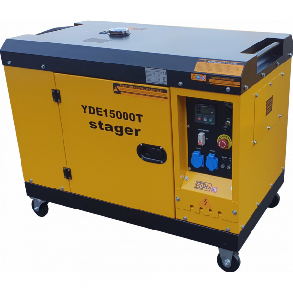 Generator Stager YDE15000T 12 kVA Diesel, monofazat, insonorizat, 48A, 3000rpm cu automatizare trifazata [3]
