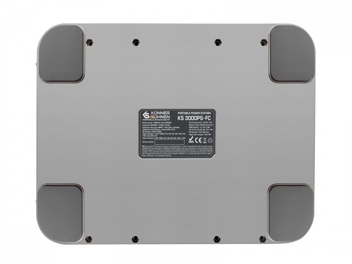 Statie de alimentare portabila KS 3000PS-FC, 6000 W putere maxima, 3000 W putere nominala., 3200 Wh, 125 Аh, 25.6 V, 2 x Schuko 230 V [7]