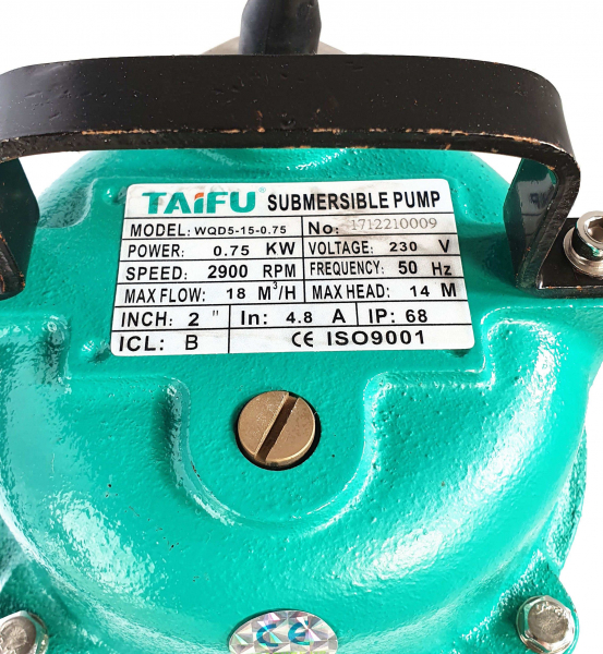 Taifu WQD5-15-075 Pompa submersibila apa murdara 750W, 300L/min [2]