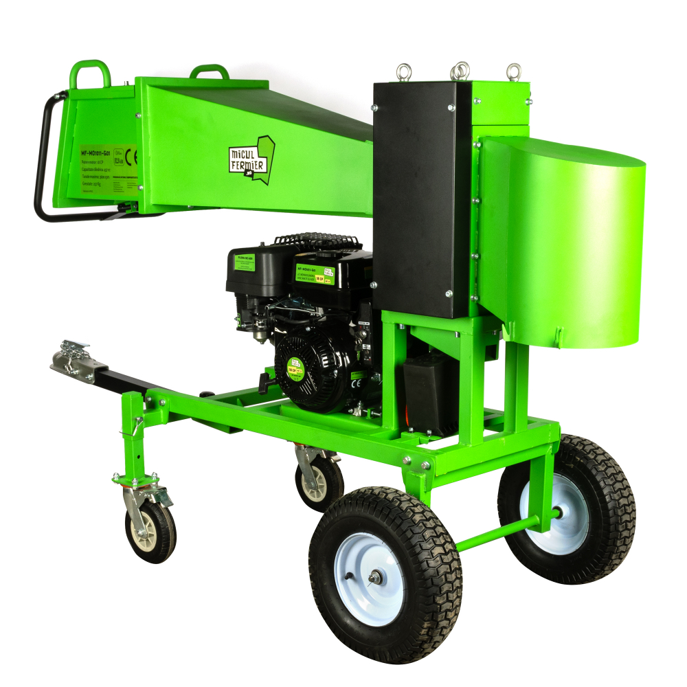 Tocator crengi Micul Fermier, motor benzina 18CP, diametru maxim de taiere Ø120mm, cu carlig de remorcare, pentru brichete [5]