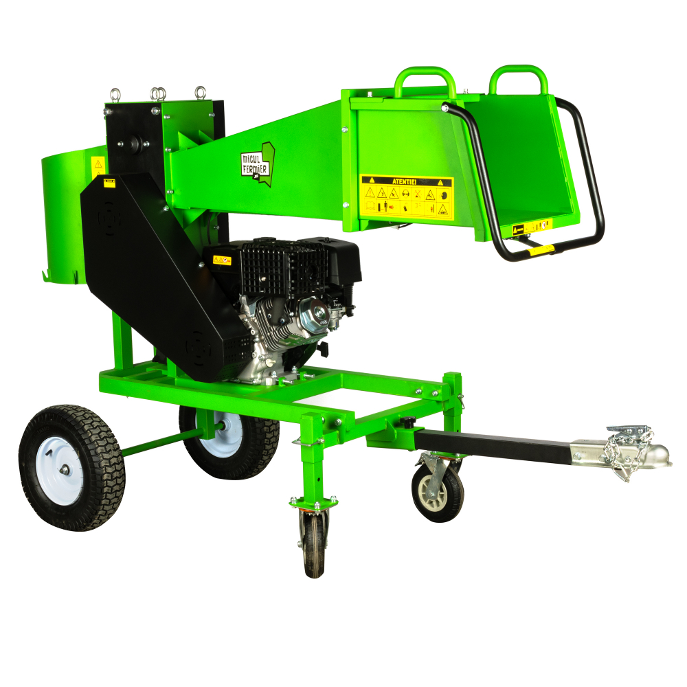 Tocator crengi Micul Fermier, motor benzina 18CP, diametru maxim de taiere Ø120mm, cu carlig de remorcare, pentru brichete [1]