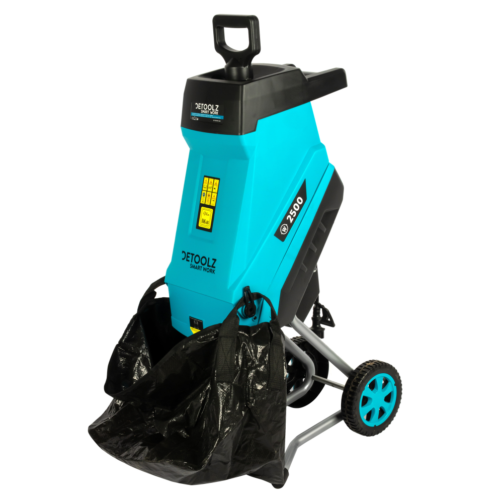 Tocator de crengi si resturi vegetale Detoolz DZ-SE1005-G01, 2500W, 45mm diametru maxim de taiere, cu sac colector 45L [1]