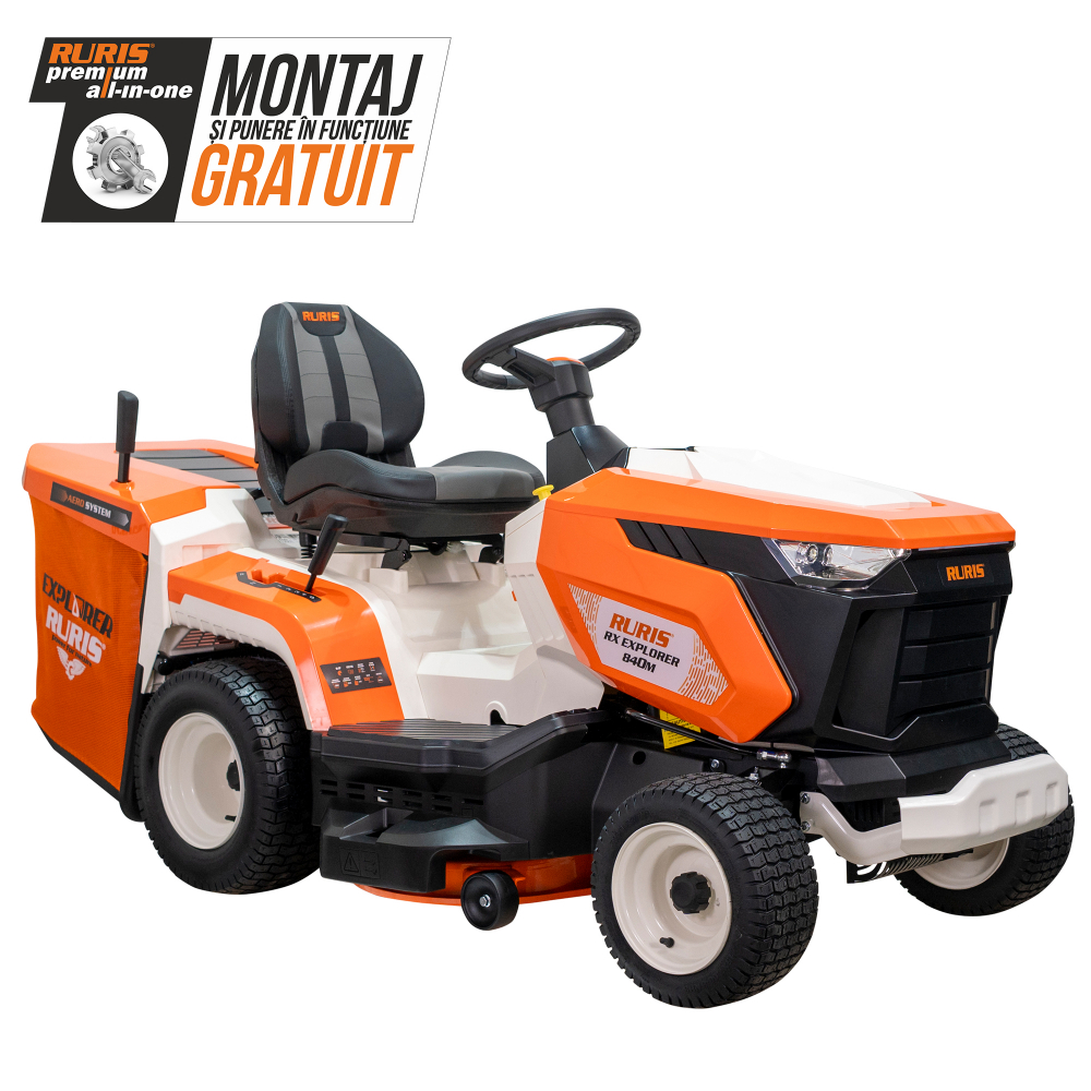 Tractor de Tuns Gazon RURIS RX EXPLORER 840M 15 CP, latime lucru 840mm, inaltime 30-90mm, sac colector 280l [2]
