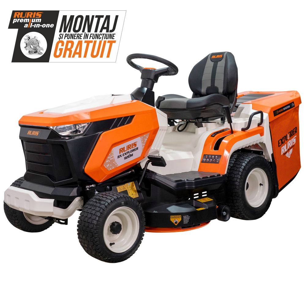 Tractor de Tuns Gazon RURIS RX EXPLORER 920M 16 CP, latime lucru 840mm, inaltime 30-90mm, sac colector 280l [2]