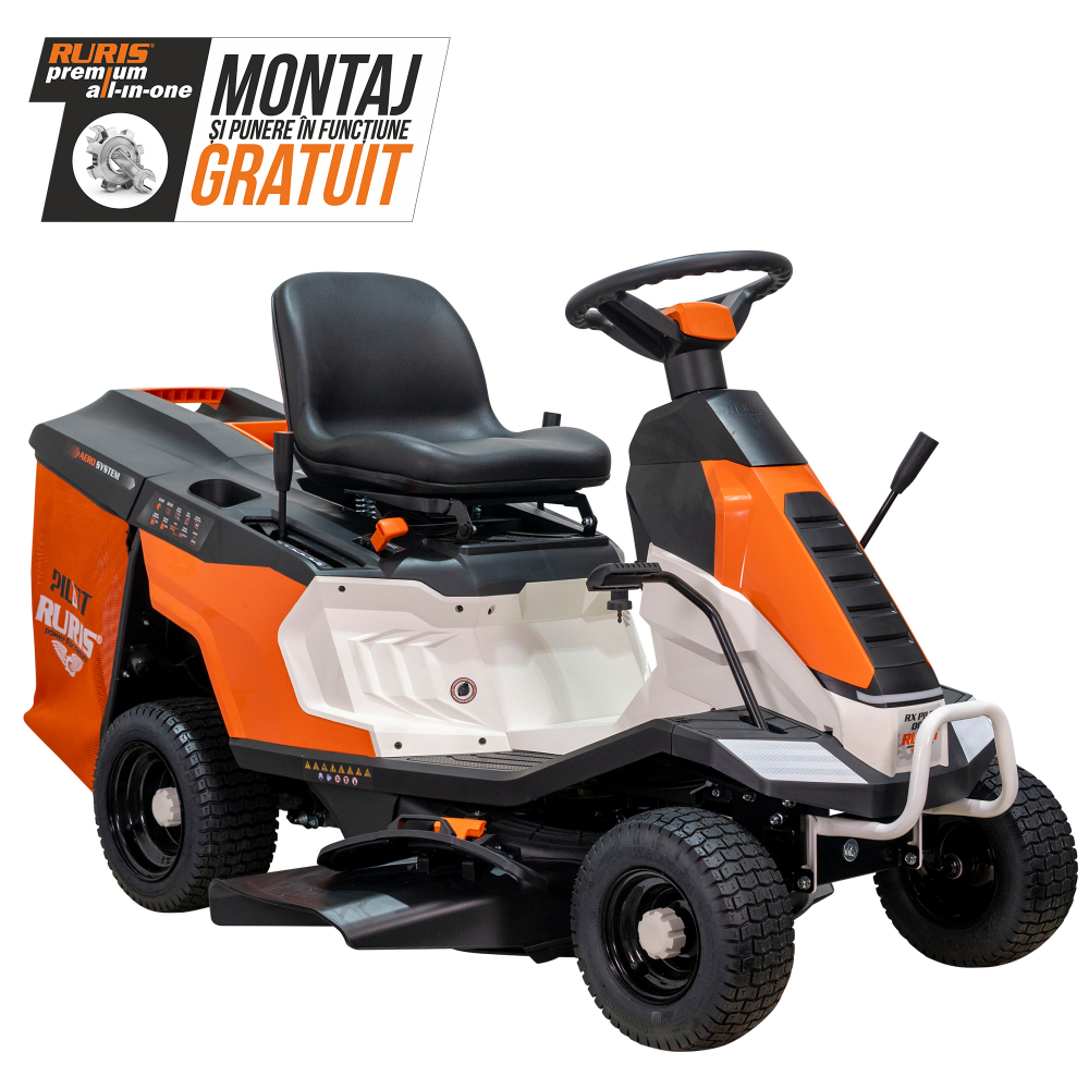 Tractor de Tuns Gazon RURIS RX Pilot 001M 9.5 CP, latime lucru 650mm, inaltime 30-75mm, sac colector 150l [2]