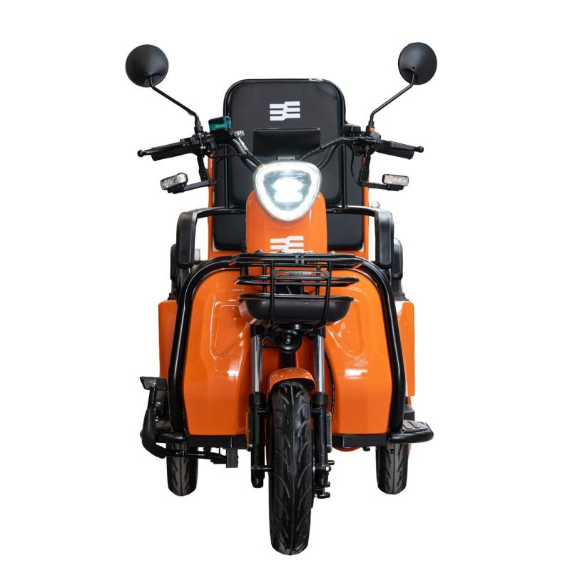 Triciclu electric 2 in 1 BLADE DUO MAX 11, 1200W, Portocaliu/Negru, 2 locuri + bena cargo, autonomie pana la 50 km, CIV inclus [3]