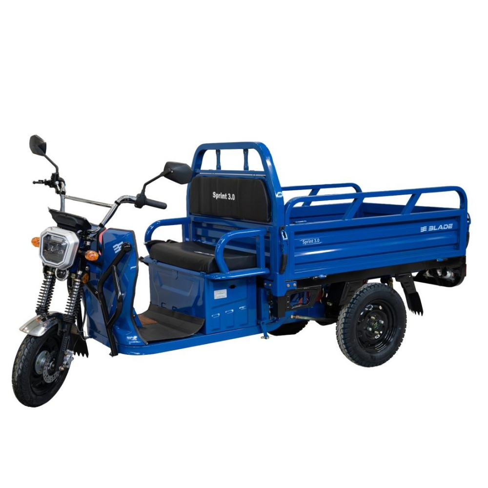 Triciclu electric cargo BLADE Sprint 3.0 Albastru-Negru 2000W - CIV inclus [2]