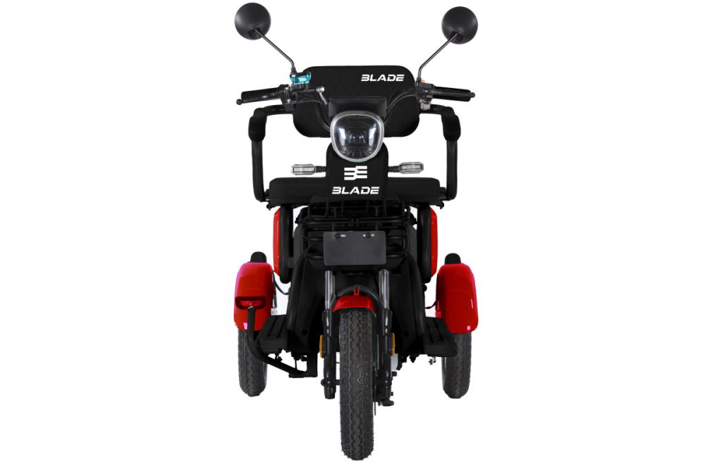 Triciclu electric BLADE VIVA 14  Rosu-Negru, 25 km/h,  1200W, autonomie pana la 50 km, CIV inclus [3]