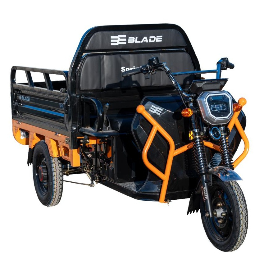 Triciclu electric cargo BLADE Sprint 3.0 Negru-Portocaliu 2000W - CIV inclus [2]