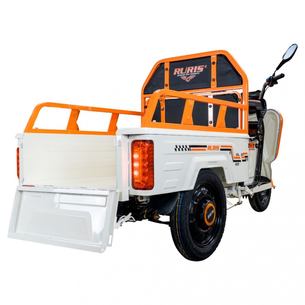 Triciclu electric cargo RURIS Pilot 3110A ALB fara permis, 2000W, viteza 25 km/h, autonomie 80 km [11]