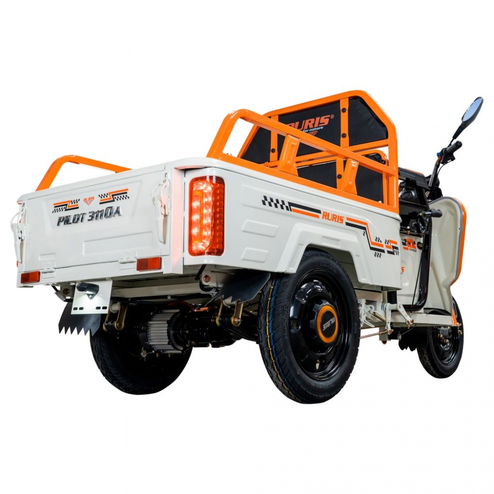 Triciclu electric cargo RURIS Pilot 3110A ALB fara permis, 2000W, viteza 25 km/h, autonomie 80 km [10]