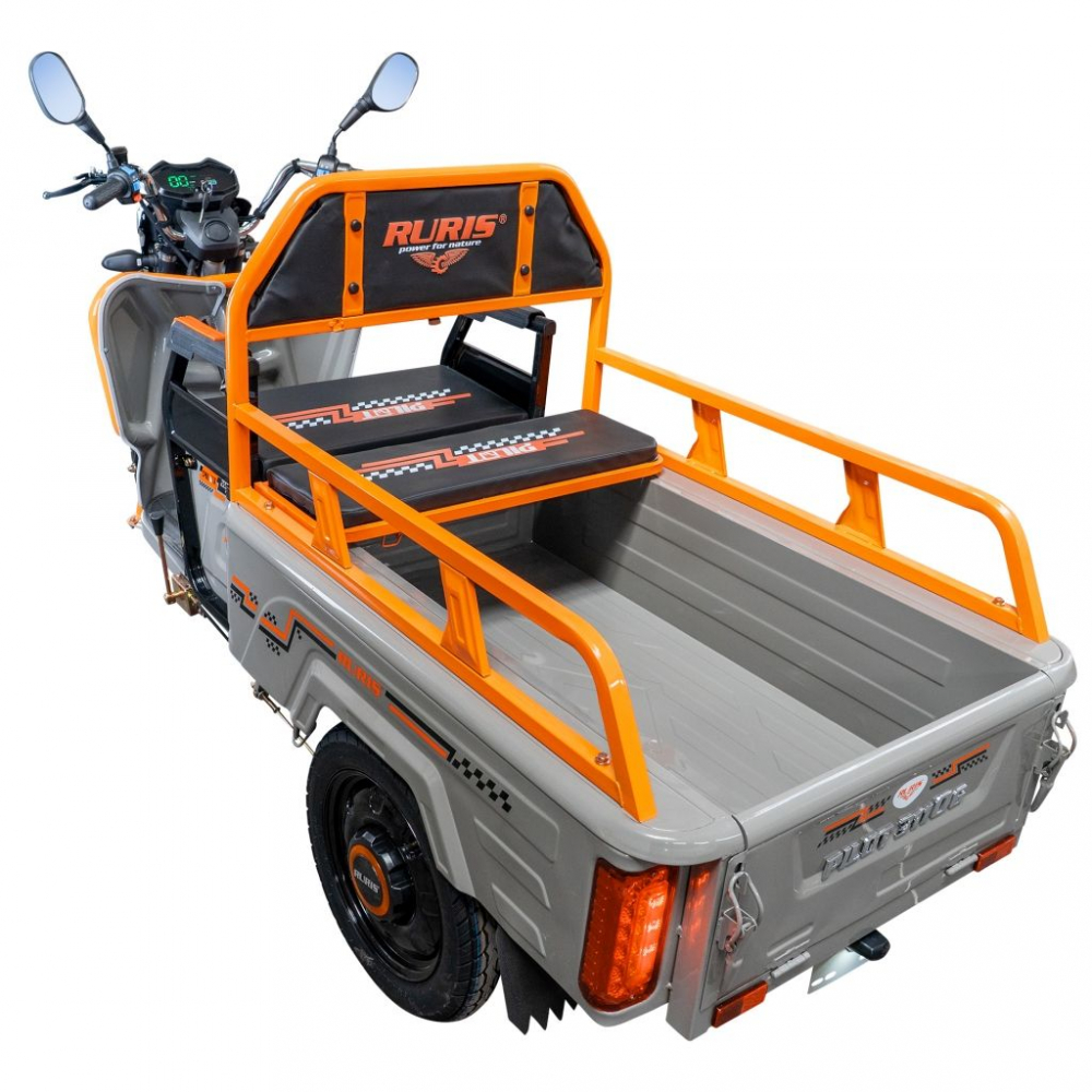 Triciclu electric cargo RURIS Pilot 3110G GRI fara permis, 2000W, viteza 25 km/h, autonomie 80 km [14]
