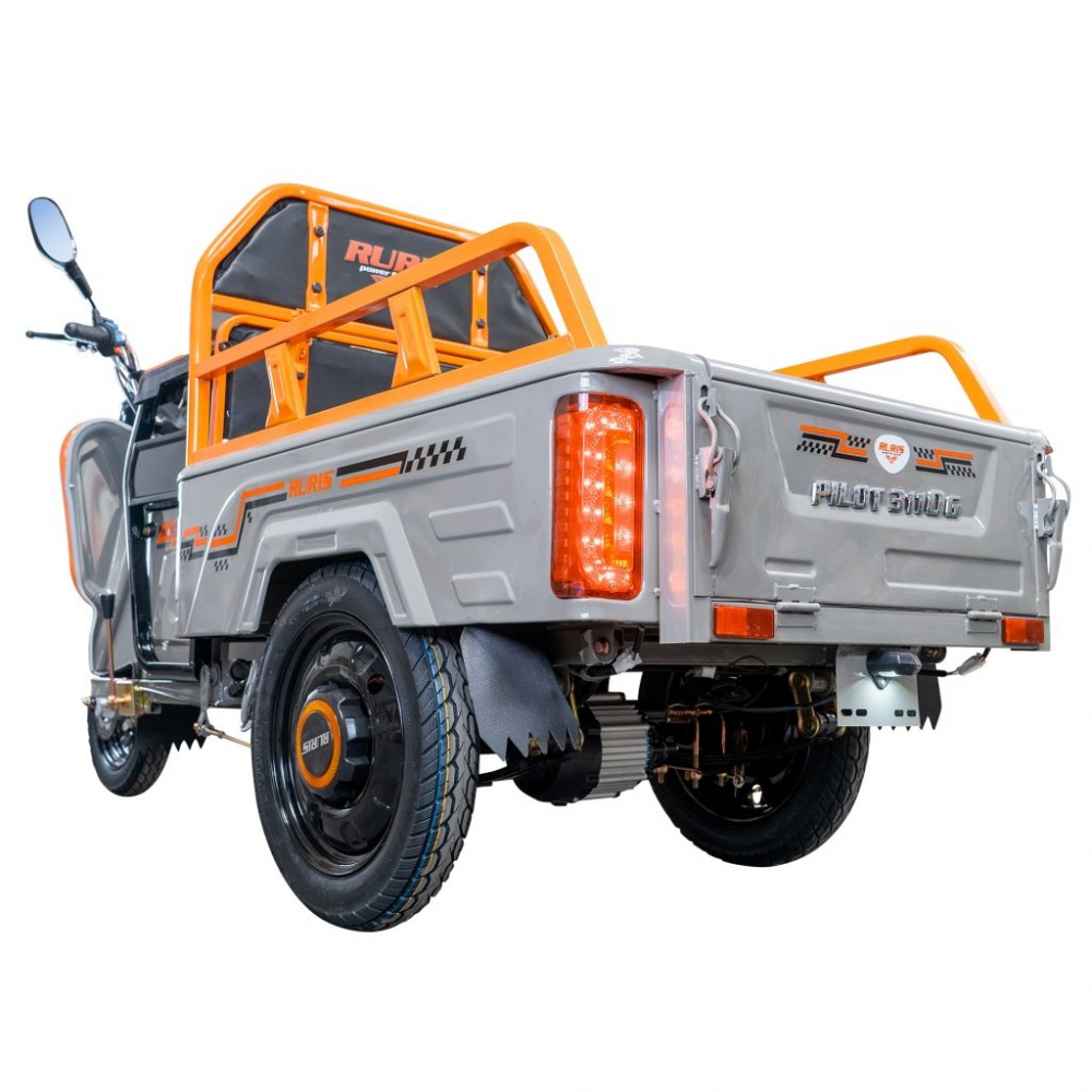 Triciclu electric cargo RURIS Pilot 3110G GRI fara permis, 2000W, viteza 25 km/h, autonomie 80 km [18]