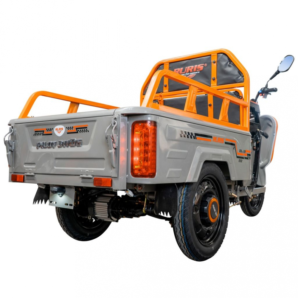 Triciclu electric cargo RURIS Pilot 3110G GRI fara permis, 2000W, viteza 25 km/h, autonomie 80 km [20]