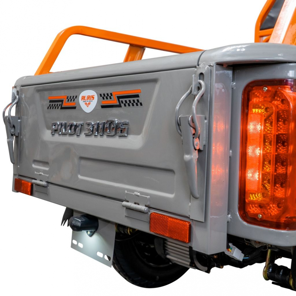 Triciclu electric cargo RURIS Pilot 3110G GRI fara permis, 2000W, viteza 25 km/h, autonomie 80 km [19]