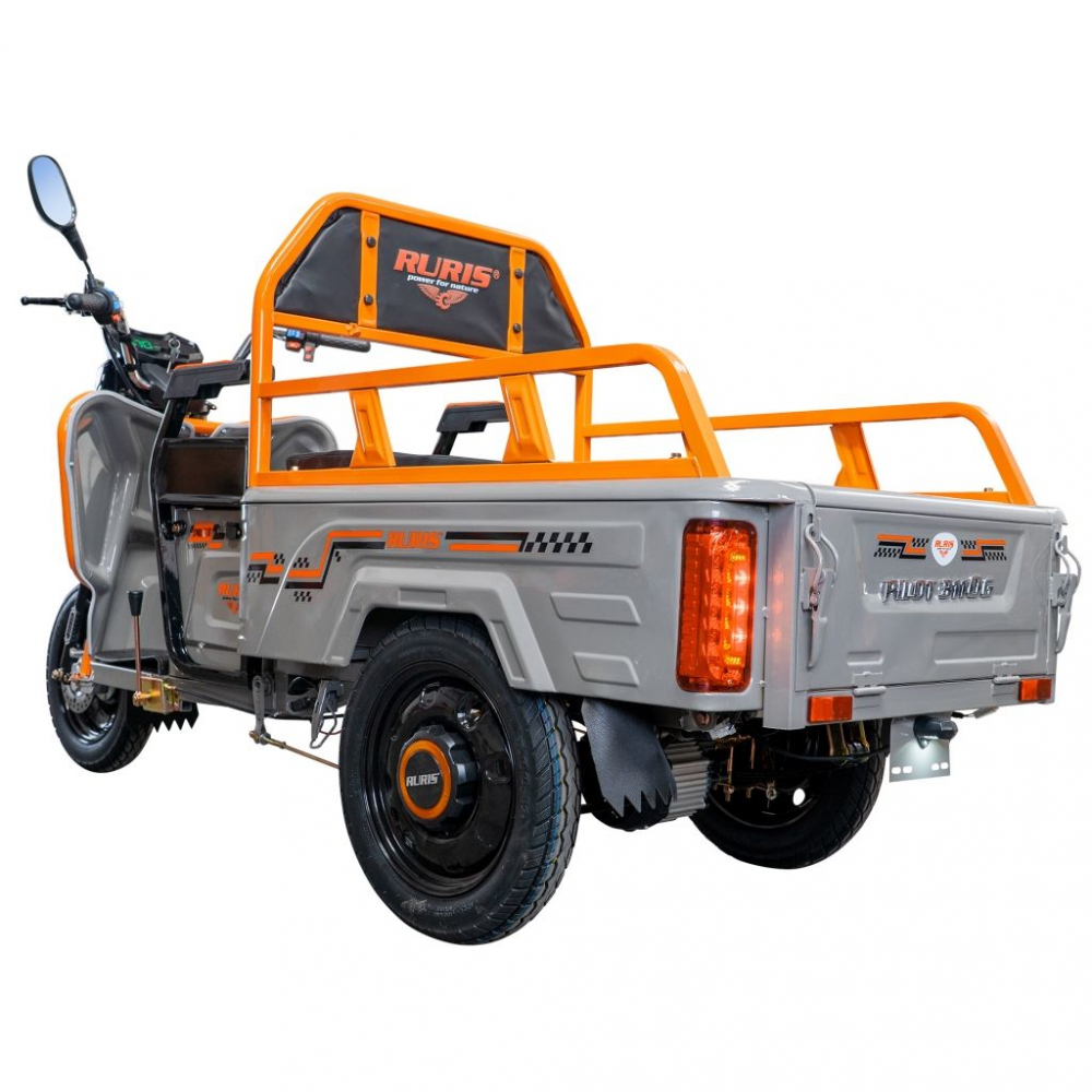 Triciclu electric cargo RURIS Pilot 3110G GRI fara permis, 2000W, viteza 25 km/h, autonomie 80 km [13]