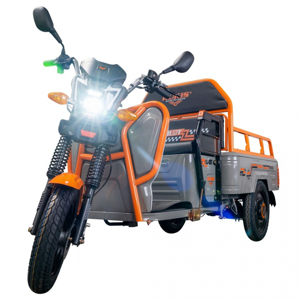 Triciclu electric cargo RURIS Pilot 3110G GRI fara permis, 2000W, viteza 25 km/h, autonomie 80 km [5]