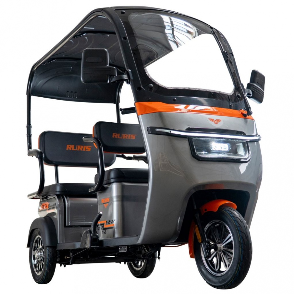 Triciclu electric cu cabina RURIS Pilot 3070G GRI fara permis, 2900W, viteza 25 km/h, autonomie 60 km [7]