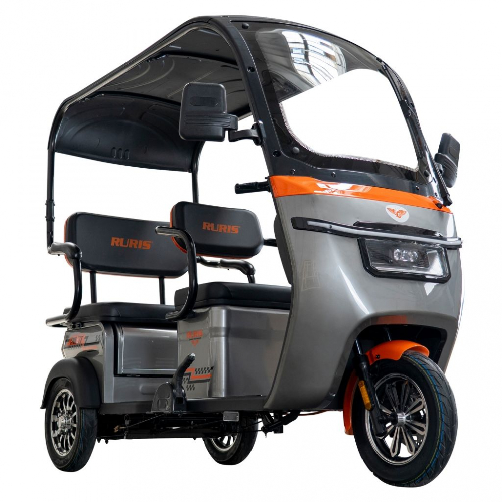 Triciclu electric cu cabina RURIS Pilot 3070G GRI fara permis, 2900W, viteza 25 km/h, autonomie 60 km [3]