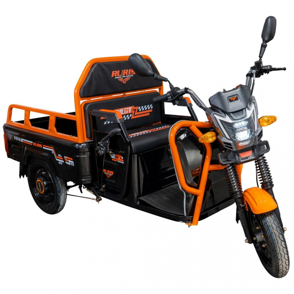 Triciclu electric cargo RURIS Pilot 3110N NEGRU fara permis, 2000W, viteza 25 km/h, autonomie 80 km [8]