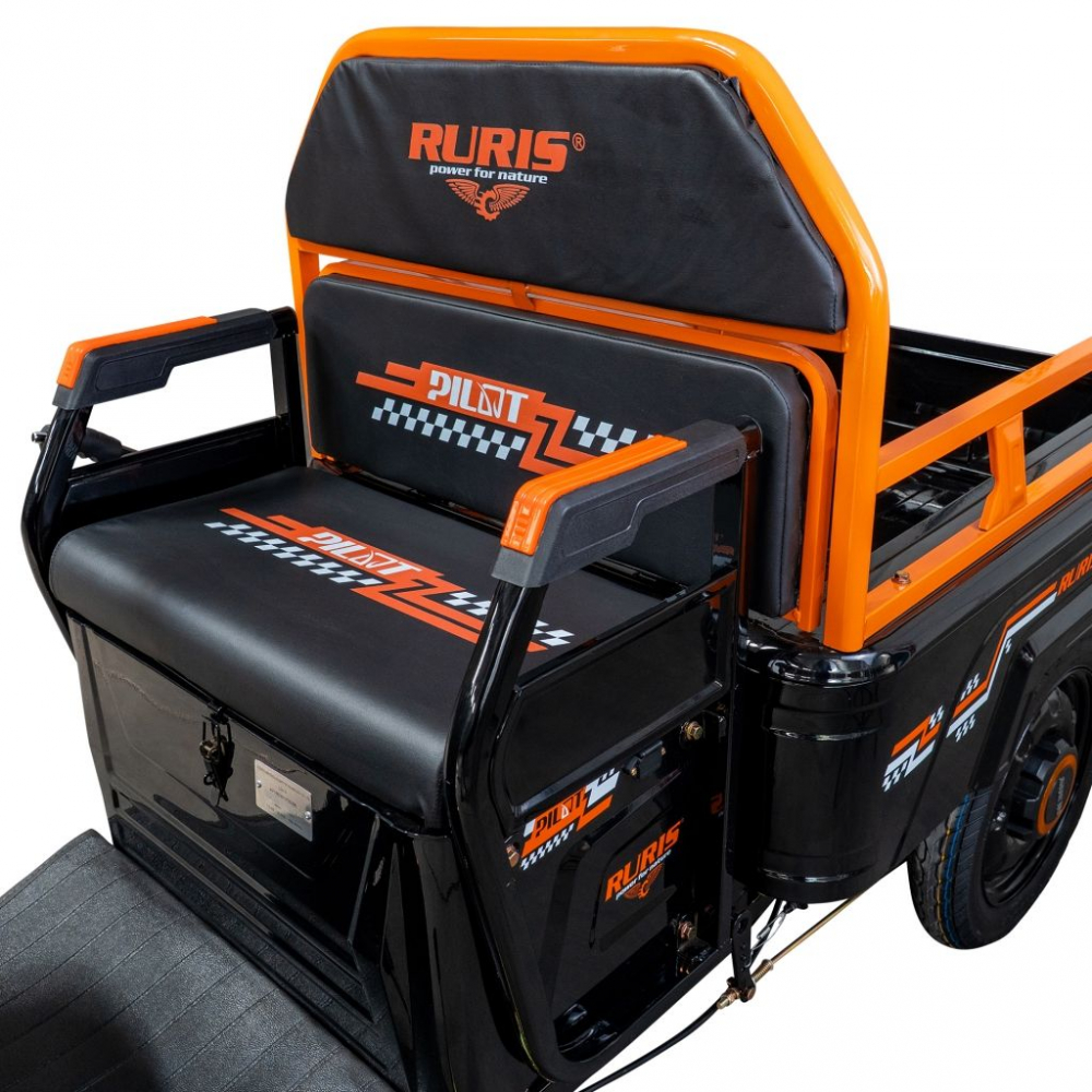 Triciclu electric cargo RURIS Pilot 3110N NEGRU fara permis, 2000W, viteza 25 km/h, autonomie 80 km [16]