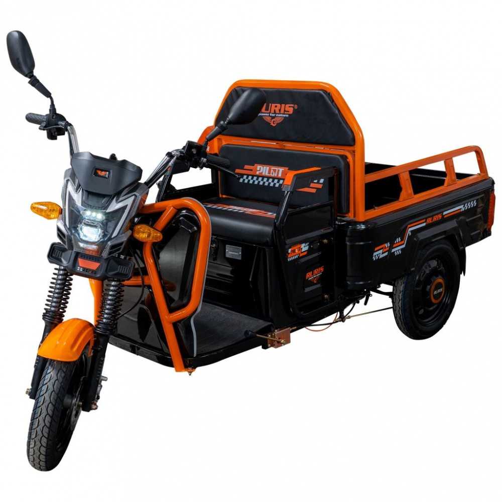 Triciclu electric cargo RURIS Pilot 3110N NEGRU fara permis, 2000W, viteza 25 km/h, autonomie 80 km [7]
