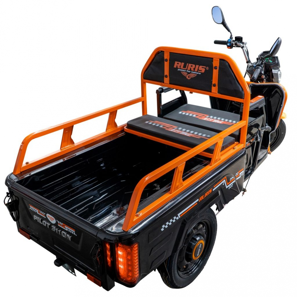 Triciclu electric cargo RURIS Pilot 3110N NEGRU fara permis, 2000W, viteza 25 km/h, autonomie 80 km [26]