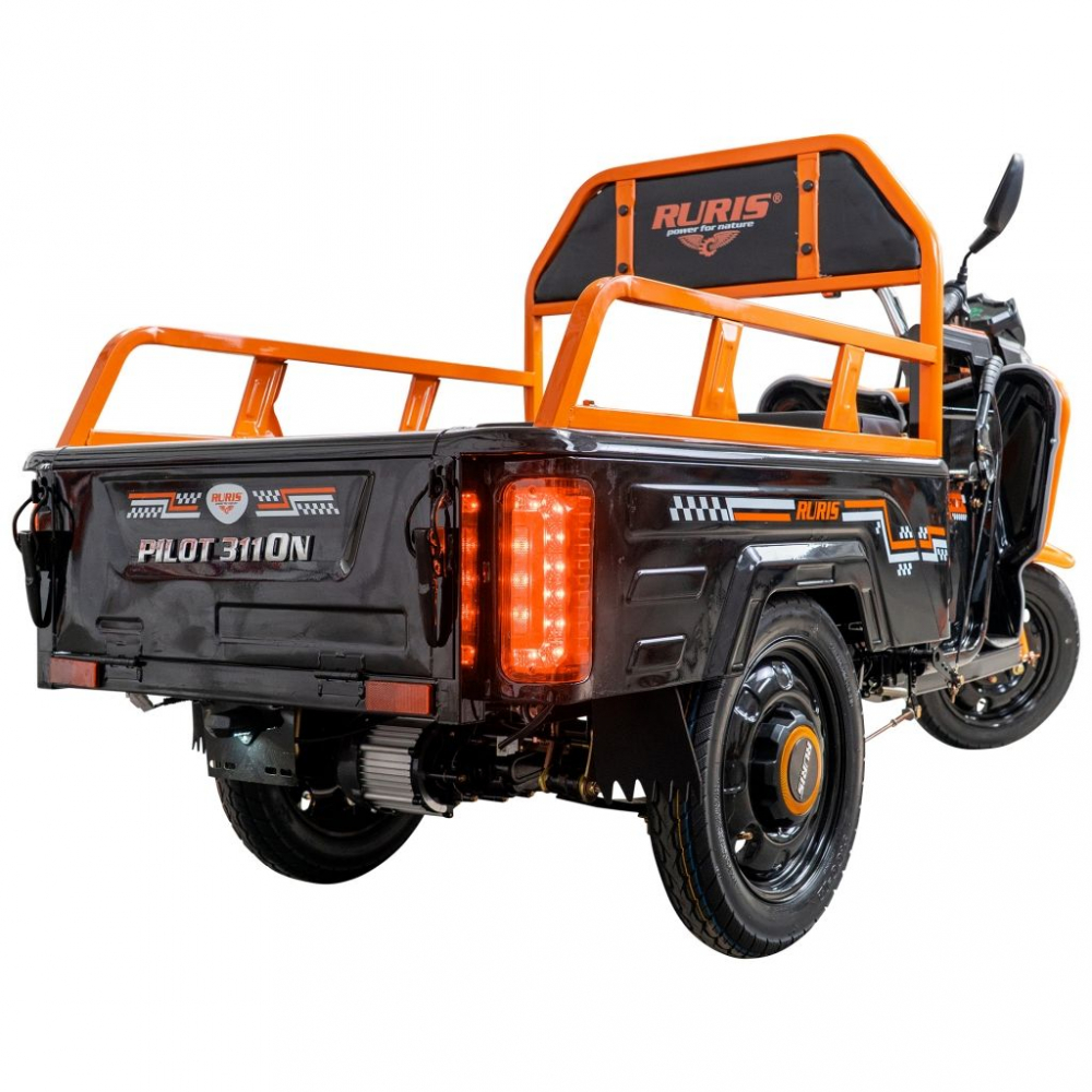 Triciclu electric cargo RURIS Pilot 3110N NEGRU fara permis, 2000W, viteza 25 km/h, autonomie 80 km [25]