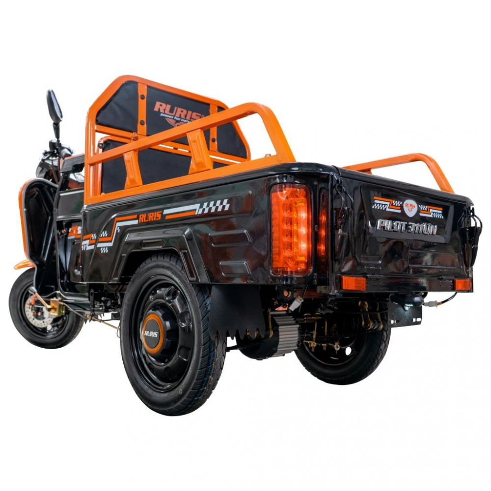 Triciclu electric cargo RURIS Pilot 3110N NEGRU fara permis, 2000W, viteza 25 km/h, autonomie 80 km [20]