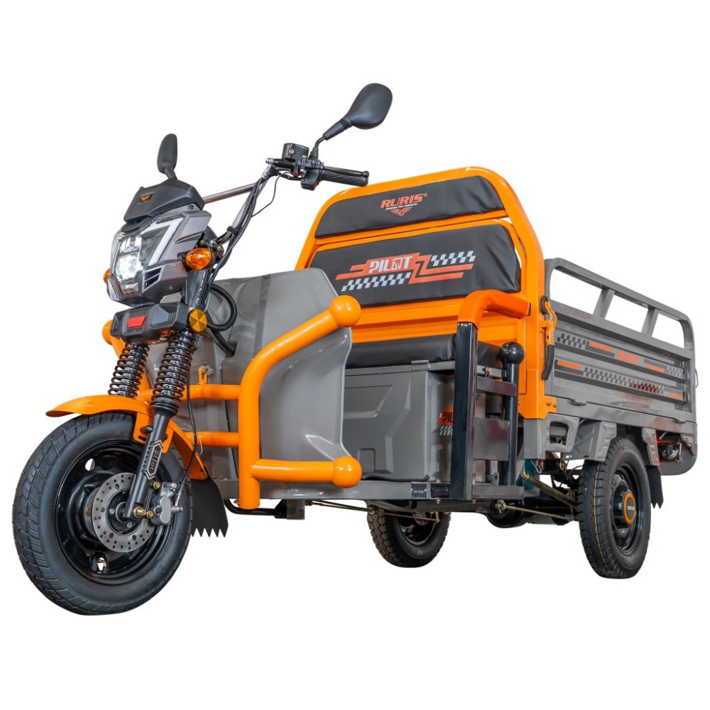 Triciclu electric cargo RURIS Pilot 3120G GRI fara permis, 2000W, viteza 25 km/h, autonomie 70 km [5]