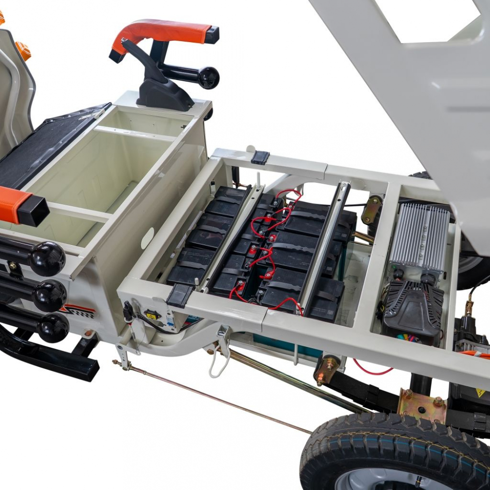 Triciclu electric cargo RURIS Pilot 3130A ALB fara permis, 3600W, viteza 25 km/h, autonomie 80 km [26]
