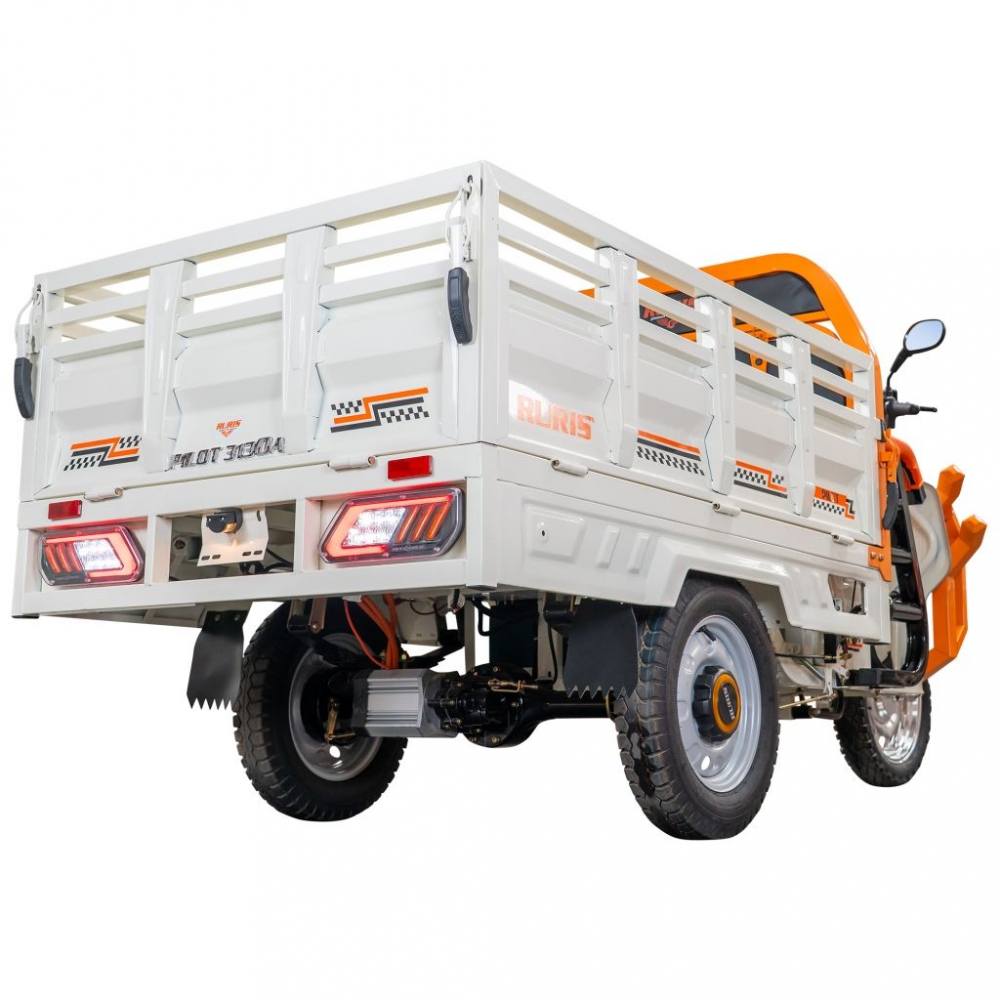 Triciclu electric cargo RURIS Pilot 3130A ALB fara permis, 3600W, viteza 25 km/h, autonomie 80 km [17]