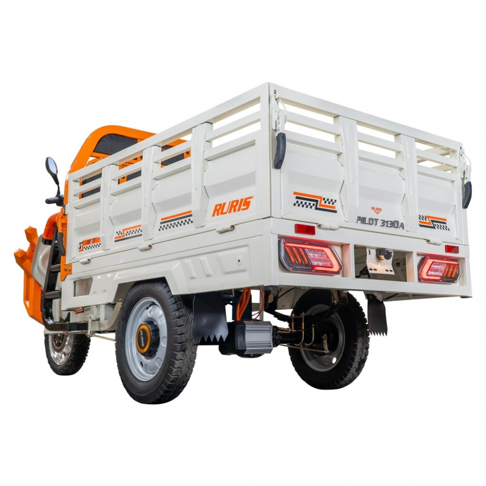 Triciclu electric cargo RURIS Pilot 3130A ALB fara permis, 3600W, viteza 25 km/h, autonomie 80 km [18]