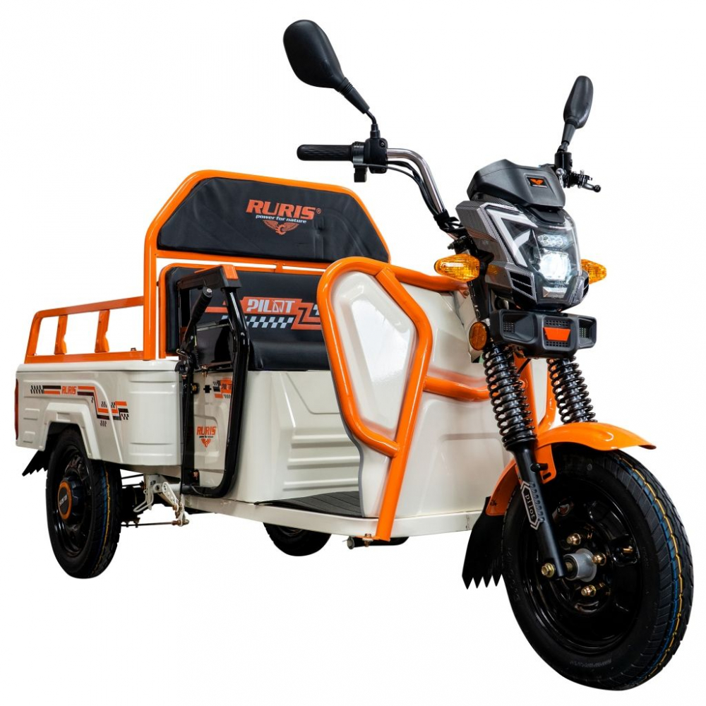 Triciclu electric cargo RURIS Pilot 3110A ALB fara permis, 2000W, viteza 25 km/h, autonomie 80 km [2]