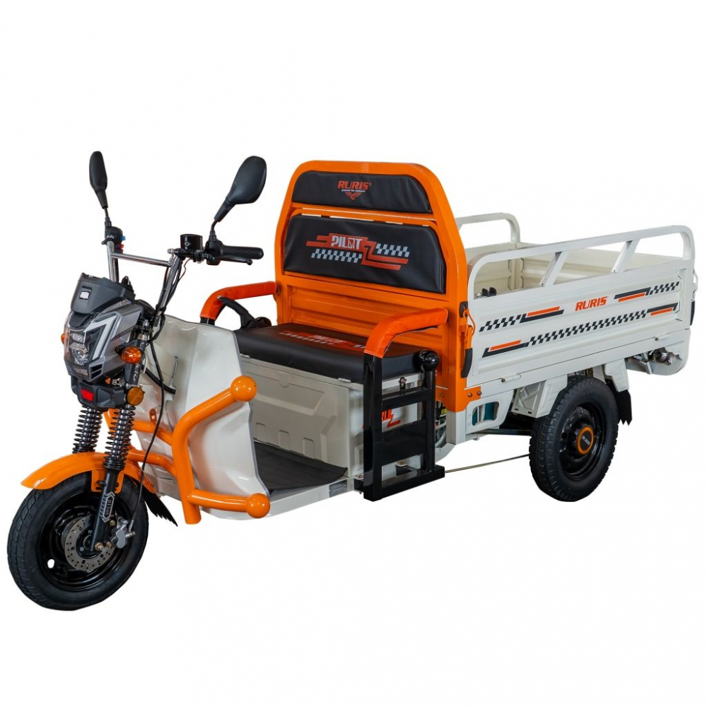 Triciclu electric cargo RURIS Pilot 3120A ALB fara permis, 2000W, viteza 25 km/h, autonomie 70 km [4]