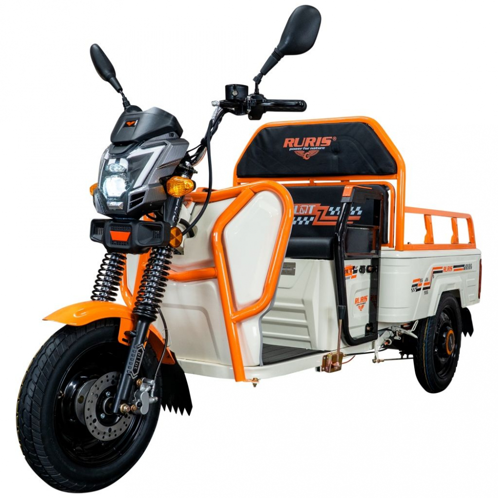 Triciclu electric cargo RURIS Pilot 3110A ALB fara permis, 2000W, viteza 25 km/h, autonomie 80 km [3]