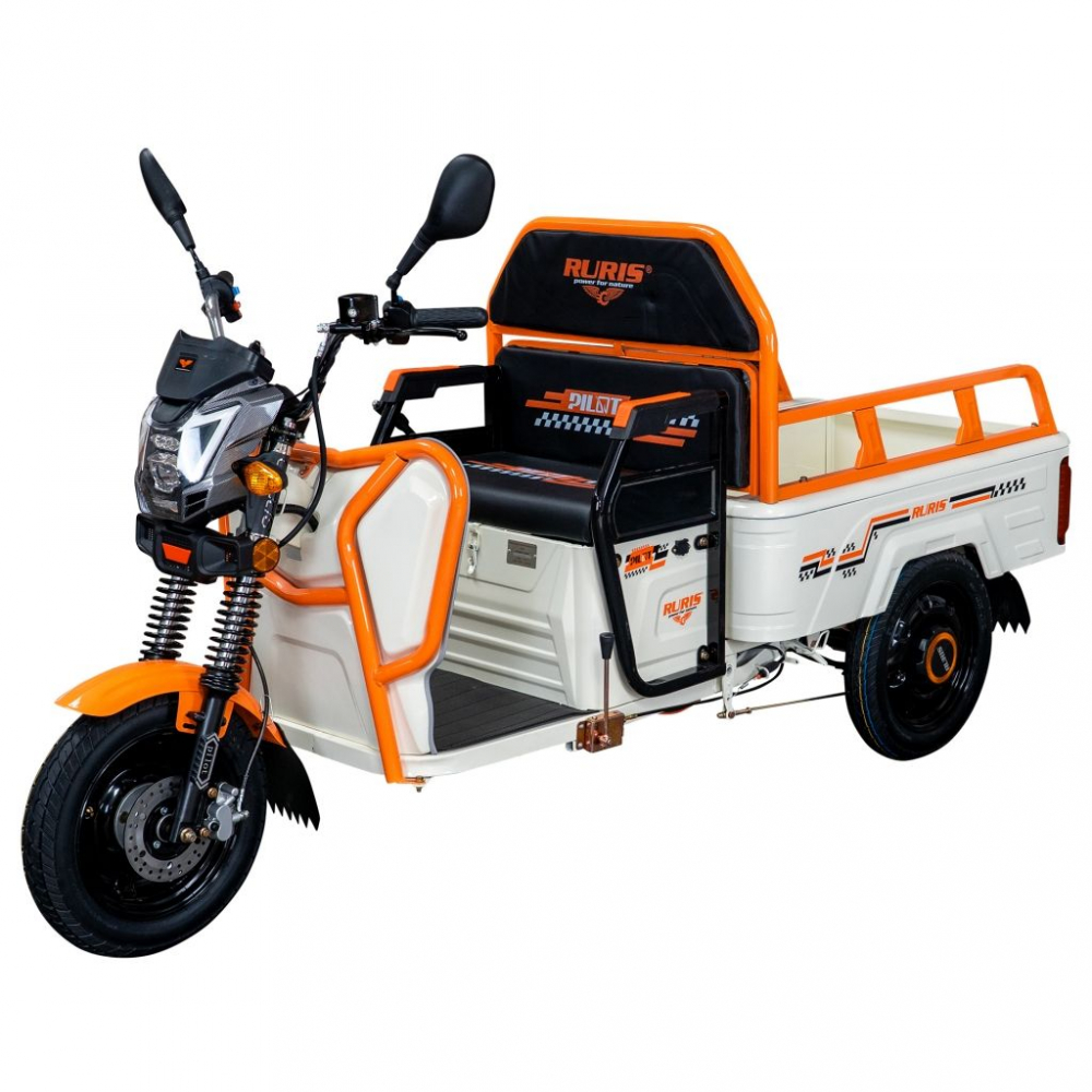 Triciclu electric cargo RURIS Pilot 3110A ALB fara permis, 2000W, viteza 25 km/h, autonomie 80 km [4]