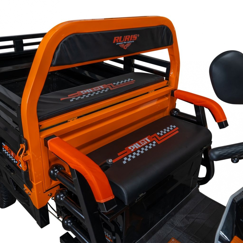 Triciclu electric cargo RURIS Pilot 3130N NEGRU fara permis, 3600W, viteza 25 km/h, autonomie 80 km [10]