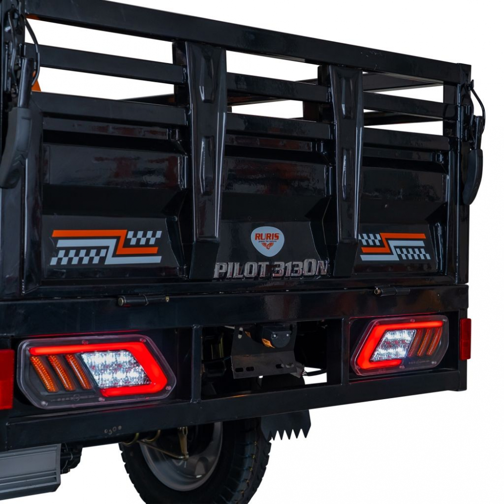 Triciclu electric cargo RURIS Pilot 3130N NEGRU fara permis, 3600W, viteza 25 km/h, autonomie 80 km [20]